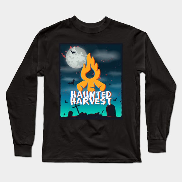 HAUNTED HARVEST MERCH Long Sleeve T-Shirt by CommunitybonfireTEES